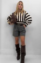 short con effetto spigato oxford